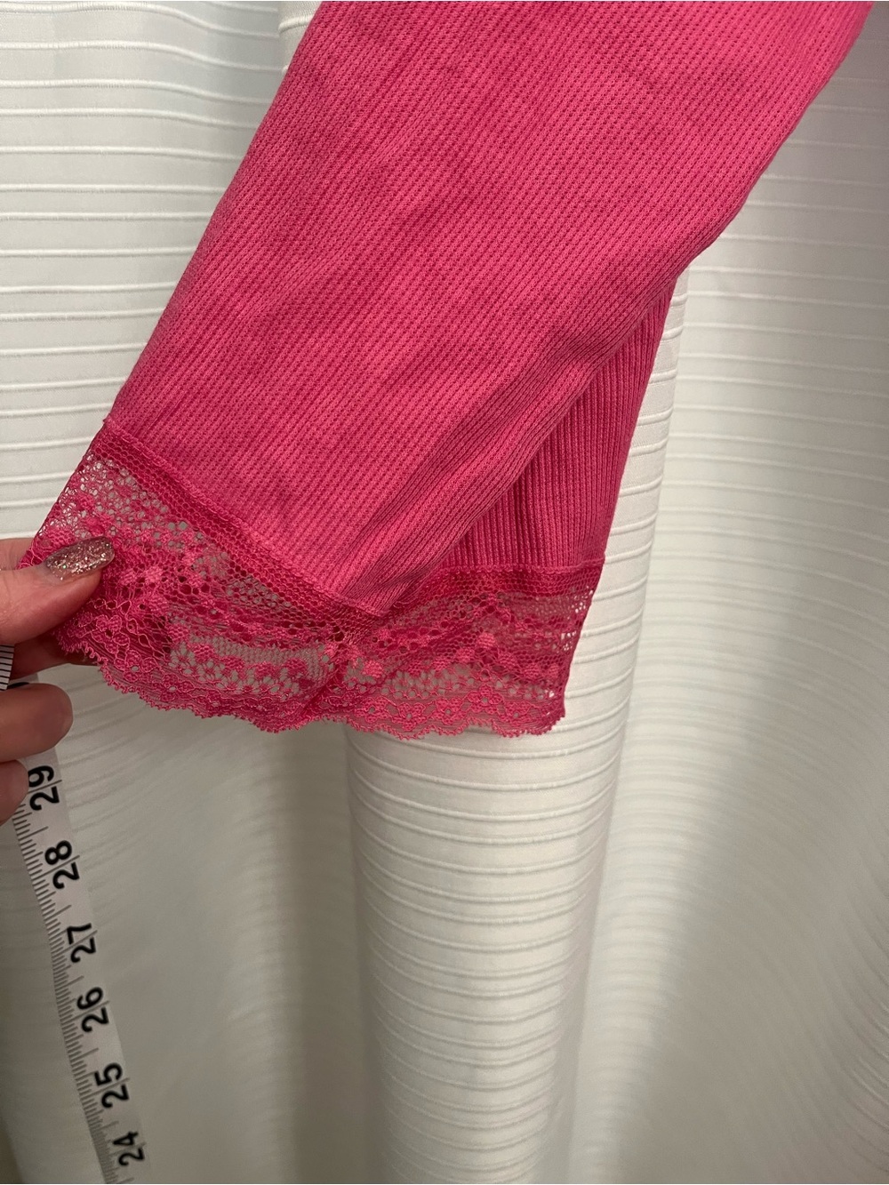 Midnight Moods Ribbed Robe - Hot Pink - Picture 4 of 5
